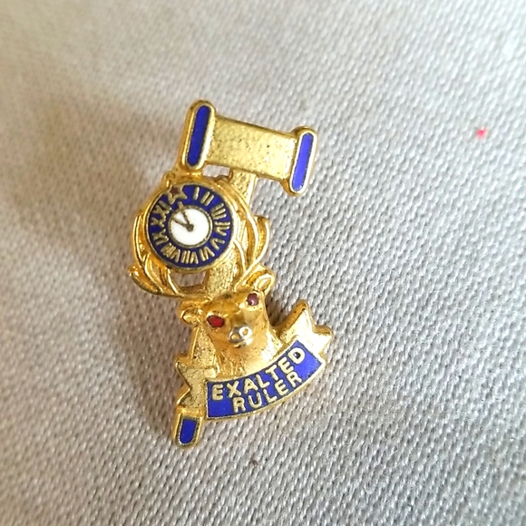 ELKS LODGE EXALTED RULER enamel lapel pin - Picture 1 of 2